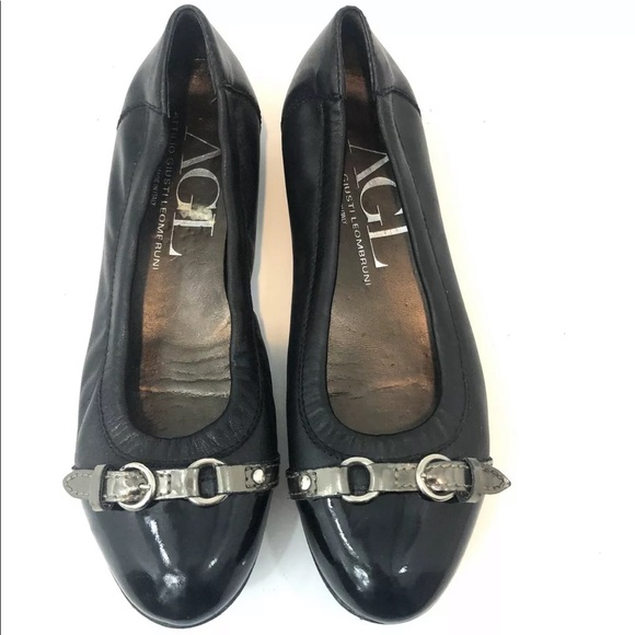 AGL Attilio Guisti Leomebruni patent cap toe Flats - Picture 5 of 11